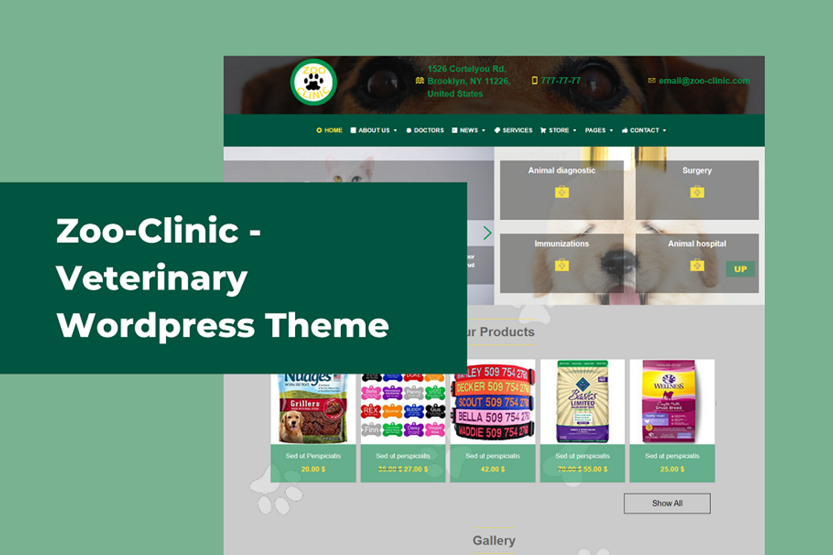 Zoo-Clinic Veterinary WP Theme, a WordPress Template by Ordasoft (Photo 1 of 3)