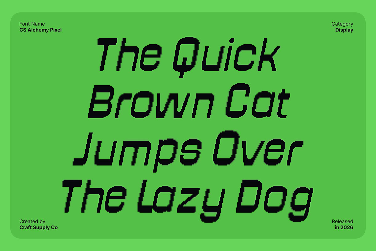 CS Algoma Pixel, a Sans Serif Font by Craft Supply Co. (Photo 6 of 8)