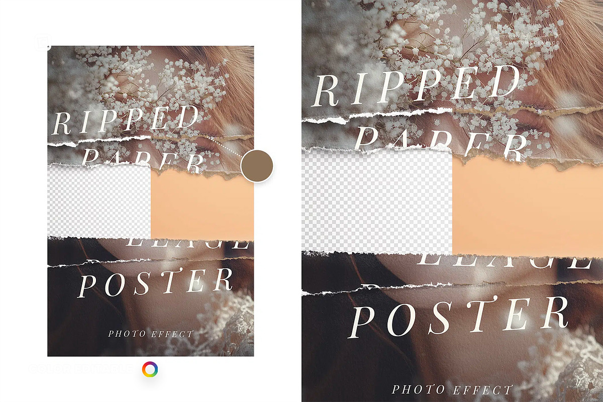 Ripped Paper Collage Poster, a Product Mockup by Custom Scene (Photo 6 of 10)