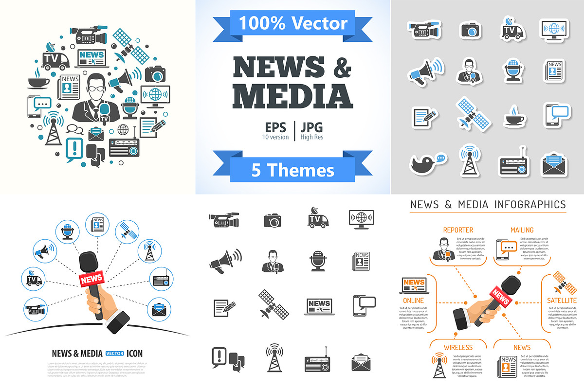 News and Media Concepts, a Technology Illustration by TAlex (Photo 1 of 6)