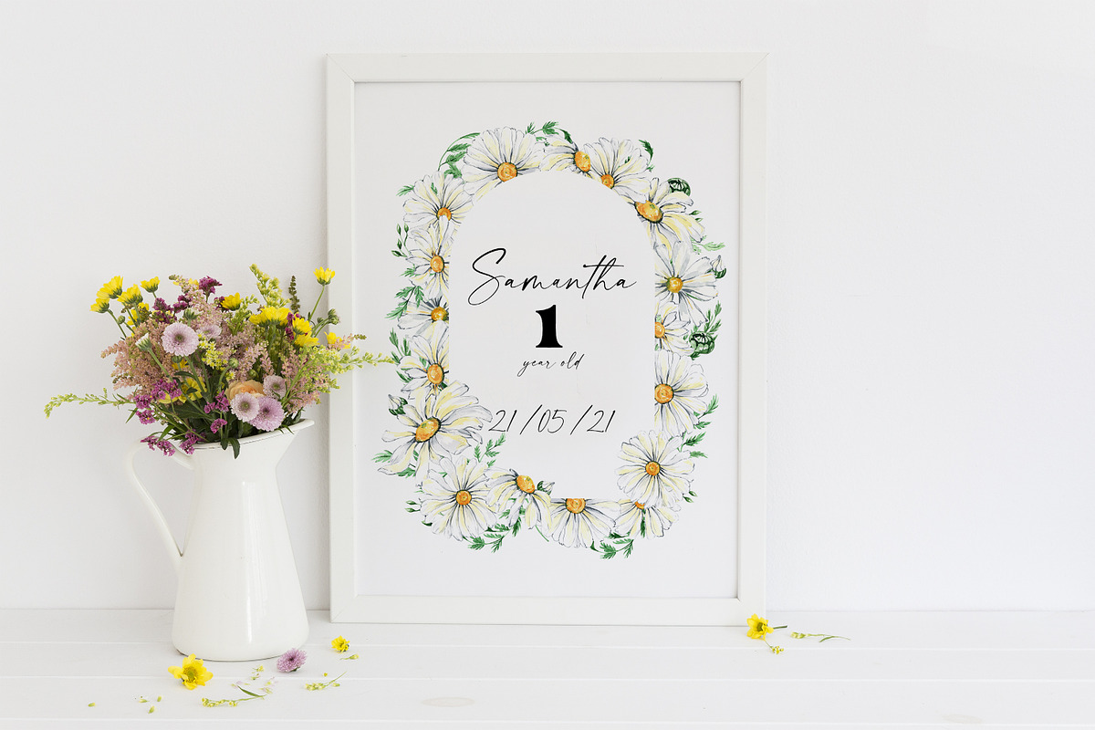 Watercolor Daisies, an Object Illustration by Olga Koelsch (Photo 6 of 12)
