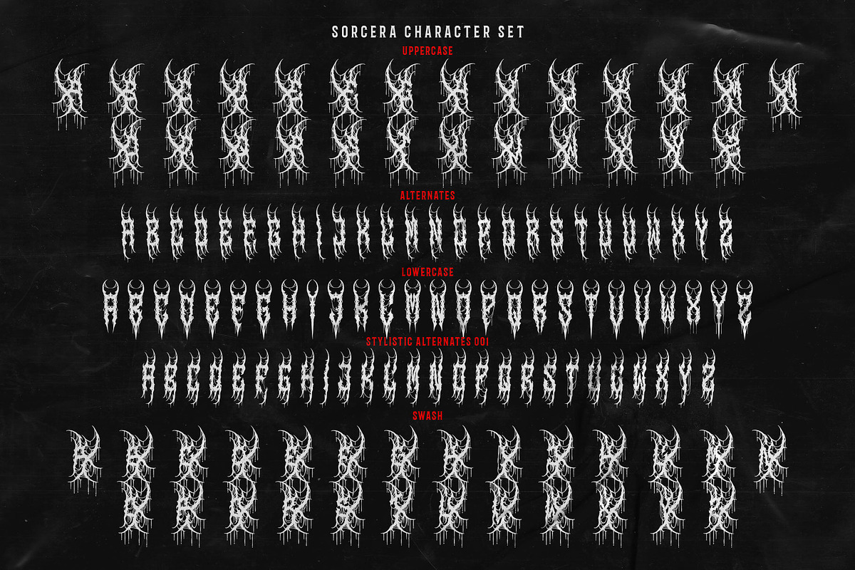Sorcera Death Metal Font, a Blackletter Font by Fonday Studio (Photo 16 of 19)
