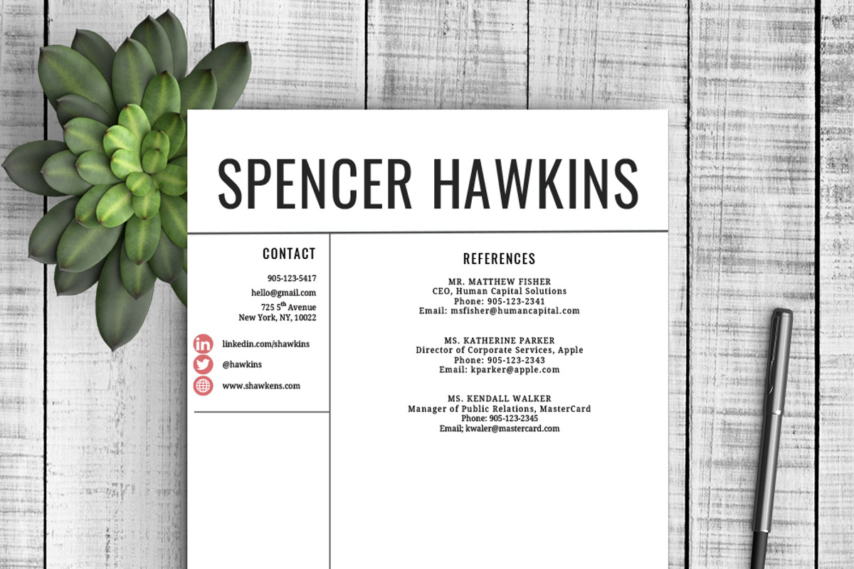 Resume Template Spencer, a Resume Template by Resume Template Shoppe (Photo 4 of 4)