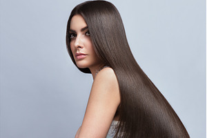 Beautiful brown-haired girl with a