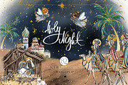 Nativity Scenes Holy Family Clipart, a Seasonal Illustration by KaramfilaS (Thumbnail 1 of 12)