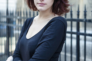 Beautiful young girl with dark hair