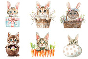 Easter Bunny Cat Peeking Sublimatio, an Illustration by DreamArtGraphic (Thumbnail 2 of 4)
