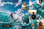 64 Surfing images, a Sports & Recreation Photo by Handmadefont (Thumbnail 1 of 13)