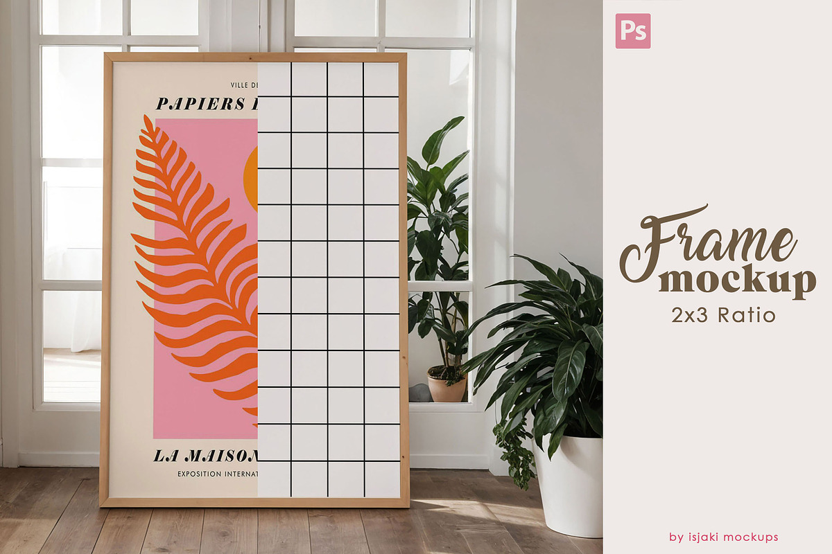 Wooden Frame Mockup | 2x3 Ratio, a Household Mockup by isjakimockups (Photo 1 of 9)