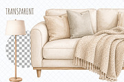 Cozy Home Clipart: 50 PNG Set, a Decorative Illustration by Whimsy Brush Studio (Thumbnail 6 of 7)