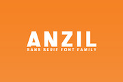 Anzil Sans Serif Font Family, a Sans Serif Font by Creativetacos (Thumbnail 1 of 6)