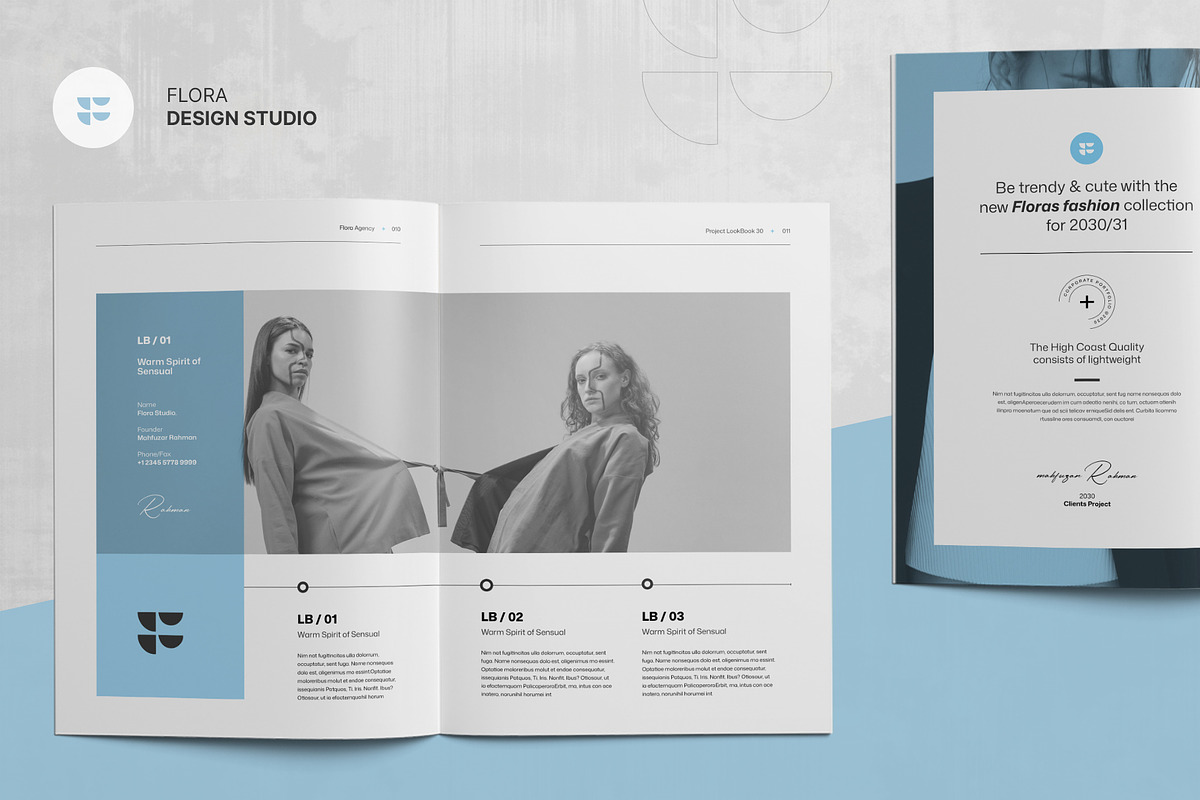 FLORA | Look Book Template, a Brochure Template by KreateTribe (Photo 8 of 10)
