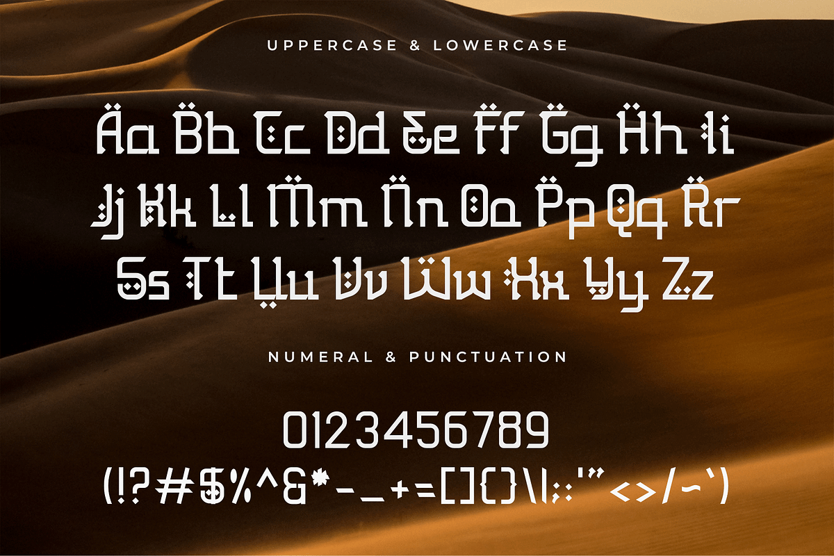 Cameron – Modern Arabic Font, a Font by overlaytemplates (Photo 4 of 5)