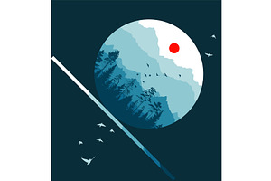 Unusual abstraction Panorama in a, an Illustration by Nenahliadava Design