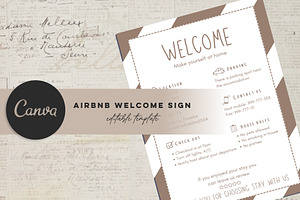 Welcome sign for Airbnb hosts, a Poster Template by Design House