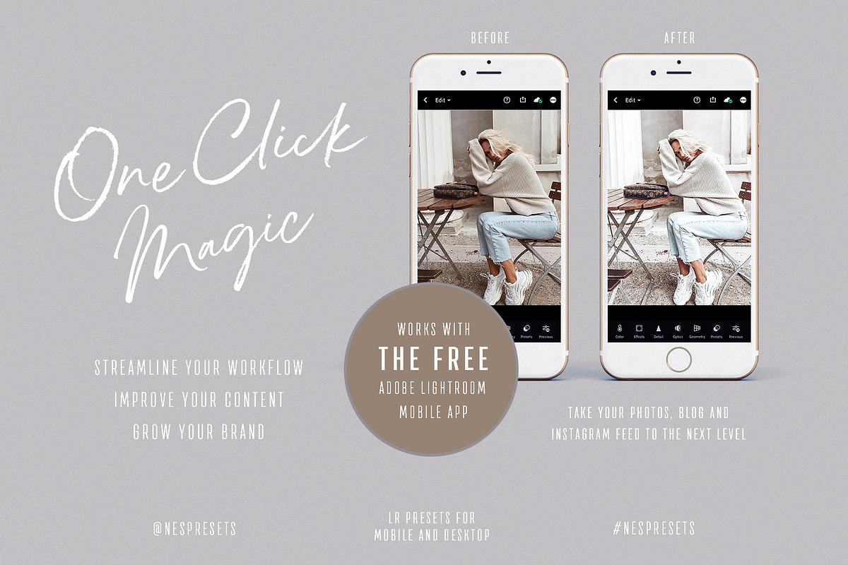 CLEAN TONES LIGHTROOM PRESETS, an Action Add-On by Nes Design Co (Photo 2 of 10)