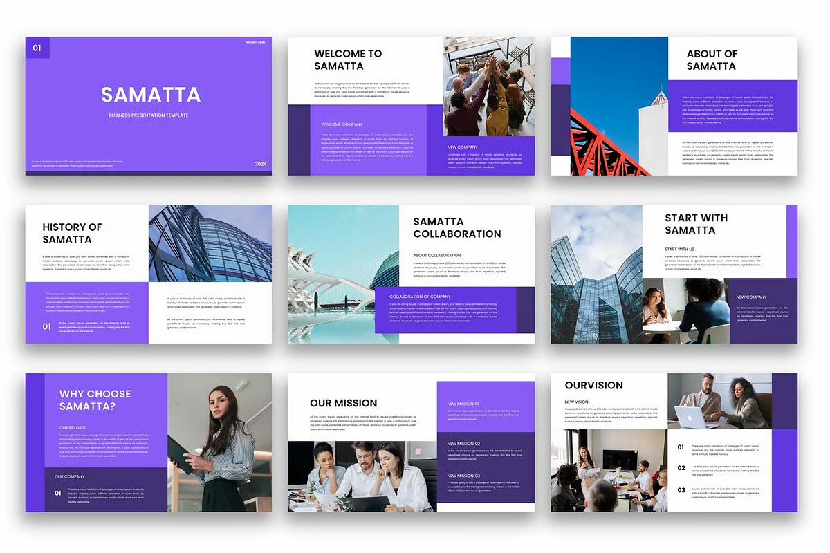 Samatta – Business Google Slide, a Presentation Template by kreatifreya (Photo 2 of 5)