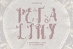 Petaliny | A Embroidery Font