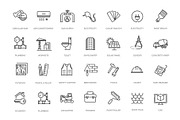 Building, Construction flat icons, an Outline Icon by Tettygreen (Thumbnail 2 of 2)