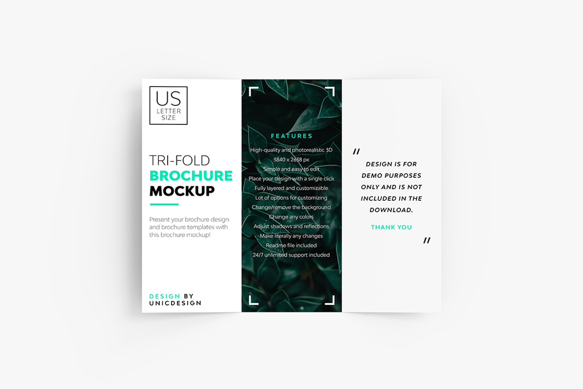 Tri Fold Brochure Mockup, a Print Template by UnicDesign (Photo 4 of 11)