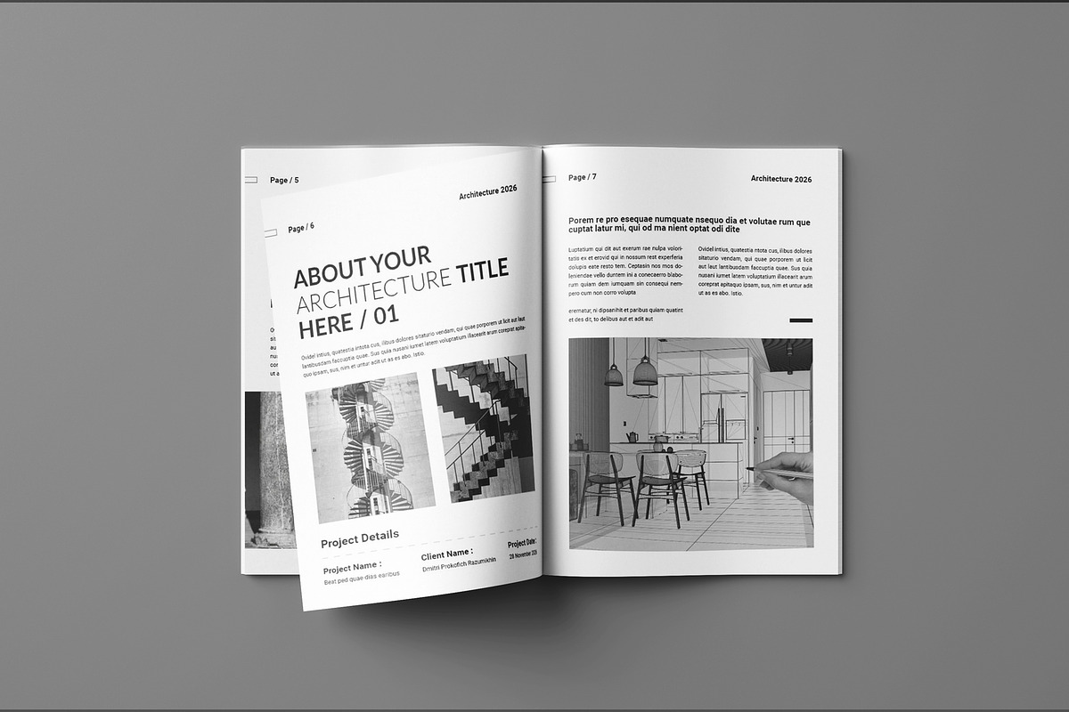 Architecture Brochure Template, a Brochure Template by Seeing-art (Photo 4 of 11)