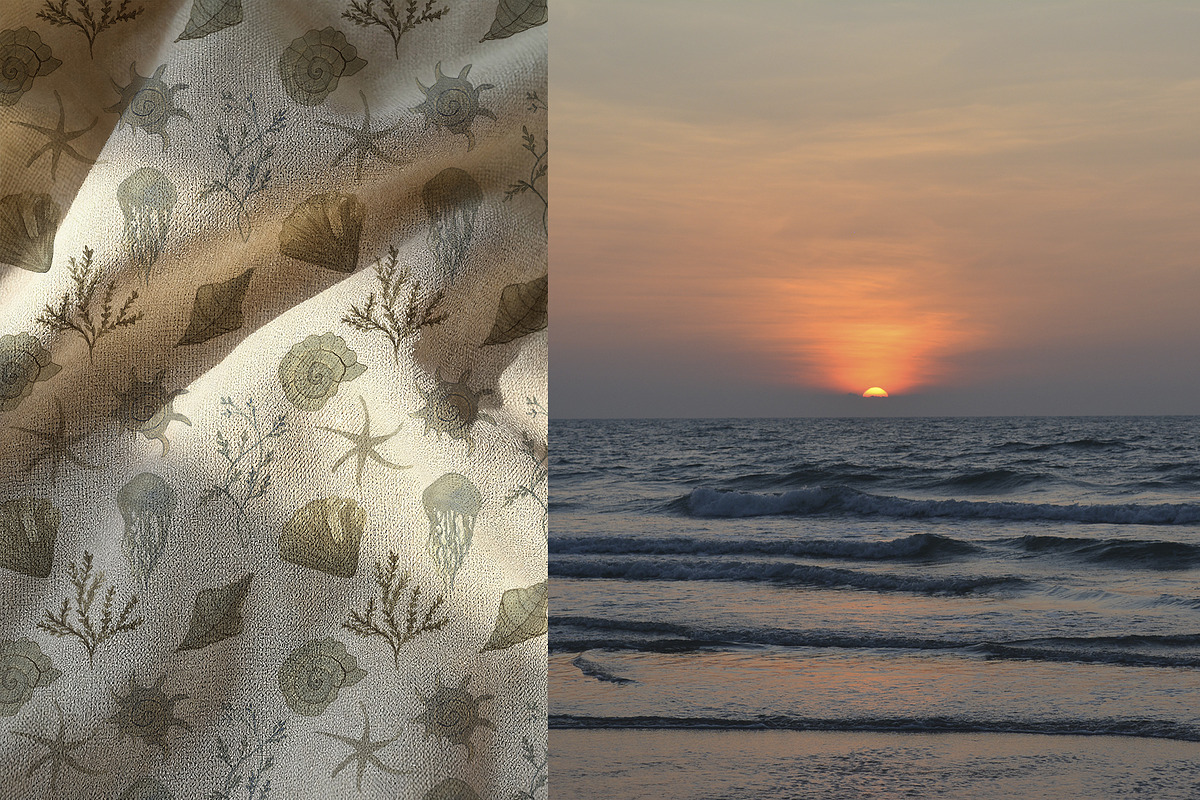 Oceanic Dreams Watercolor Clipart, a Pattern Graphic by Nadia Semyroz (Photo 9 of 10)