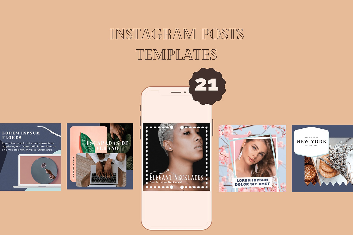 Instagram Post Templates - Canva, a Social Media Template by CreativeBurger (Photo 3 of 3)