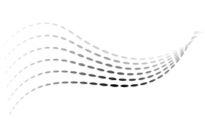 Dotted halftone waves. Flowing, an Illustration by Things for designers