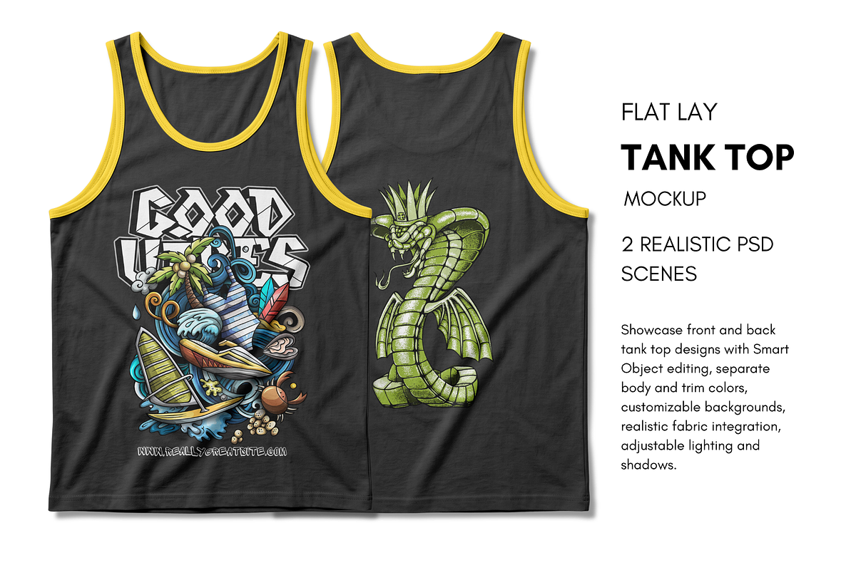 Editable Tank Top Mockup PSD, a Shirt Mockup by Pixel Foundry (Photo 1 of 3)