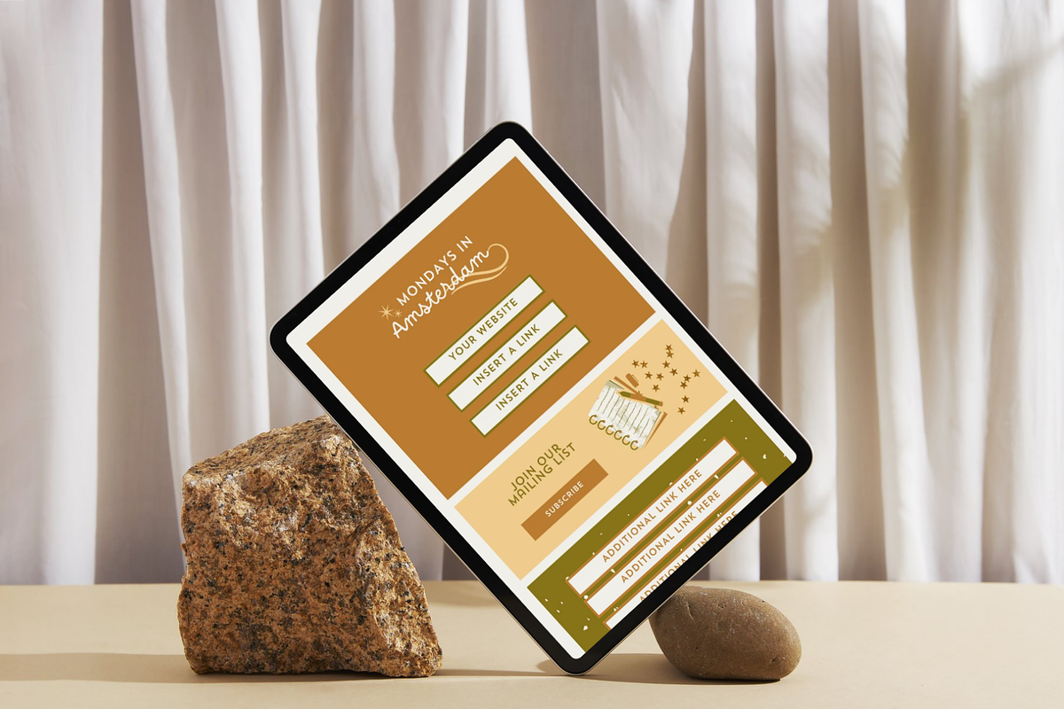 Warm Link In Bio Canva Template, a Landing Page Template by Anna Design Studio (Photo 4 of 11)