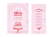Birthday Invitation + Menu, a Design Template by McLittle Stock (Thumbnail 3 of 4)