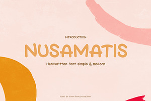 Nusamatis handwriting font