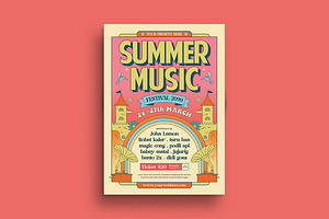 Summer Music Festival Flyer, a Flyer Template by megarez