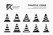 Traffic Cone Icon Vector, an Icon by Akatype Studio (Thumbnail 1 of 3)