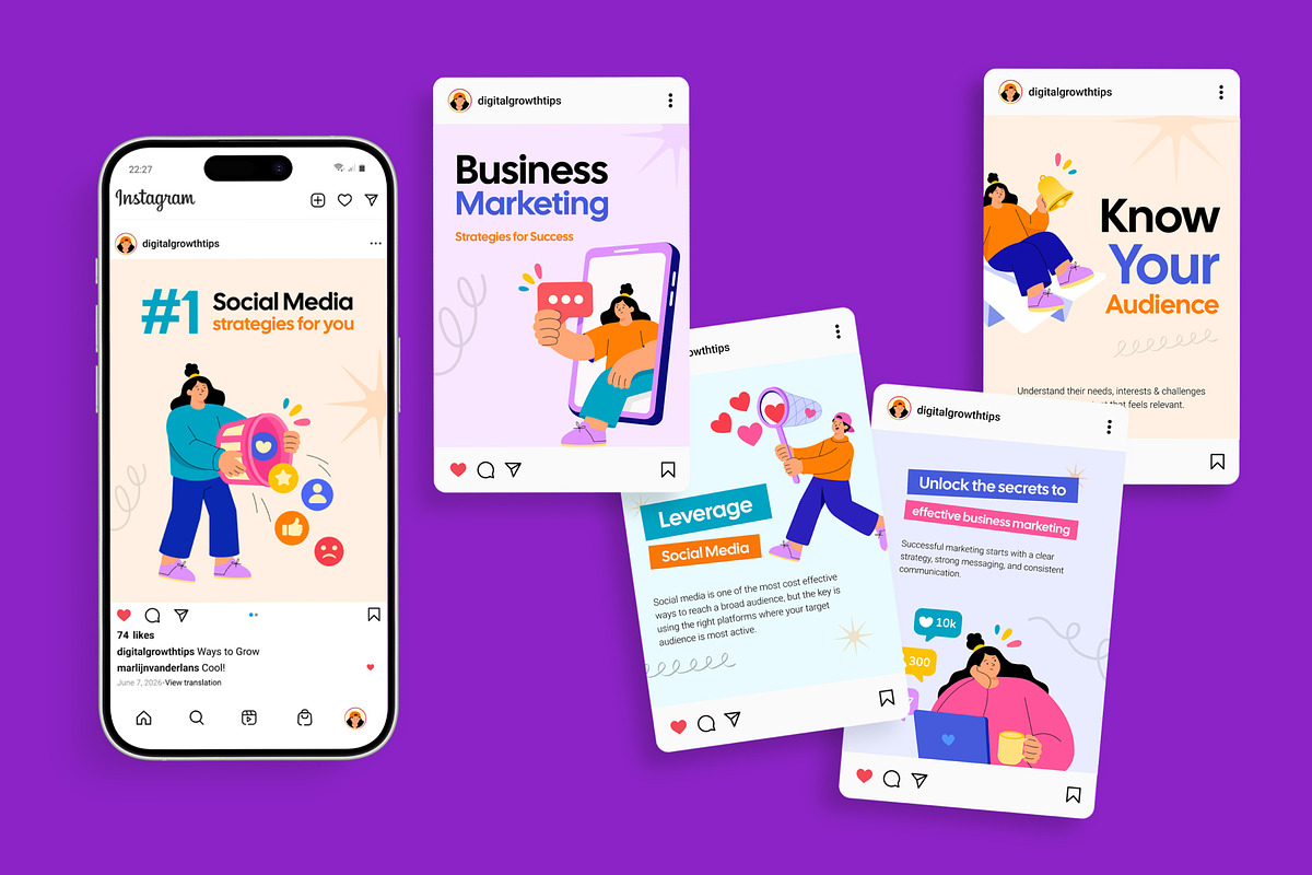 70 Social Media Flat Stickers, a Person Illustration by Creative Stall (Photo 3 of 11)