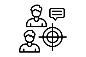 Focus Group Line Icon, an Icon by Pexelpy
