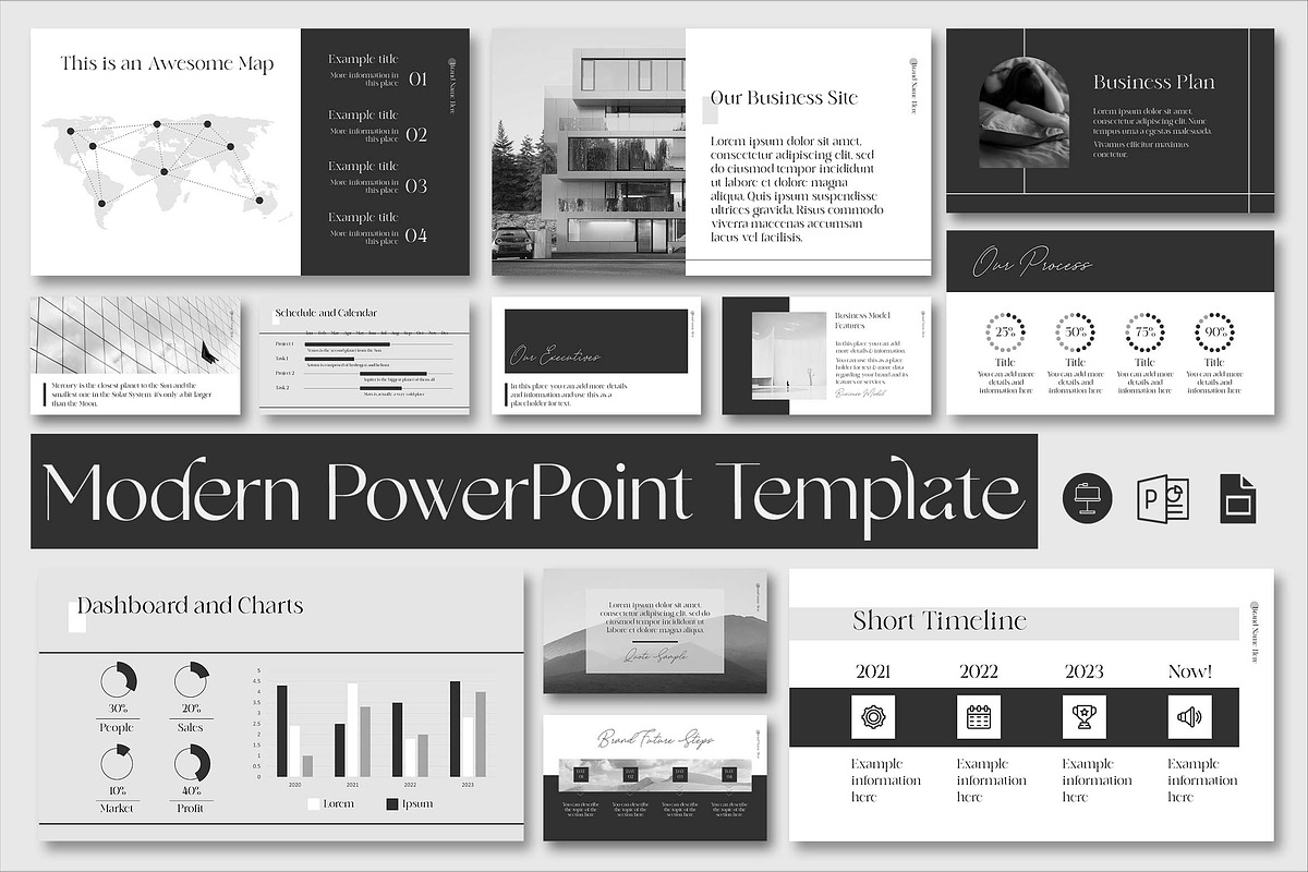 Modern Business PPT Template, a Presentation Template by Artemis-products (Photo 1 of 5)