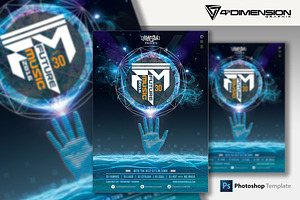 Future Music A4 Flyer Template