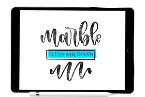 Marble Procreate Lettering Brush
