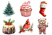 Watercolor Cute Warm Christmas Clipa, an Illustration by Daily.Designs (Thumbnail 2 of 5)