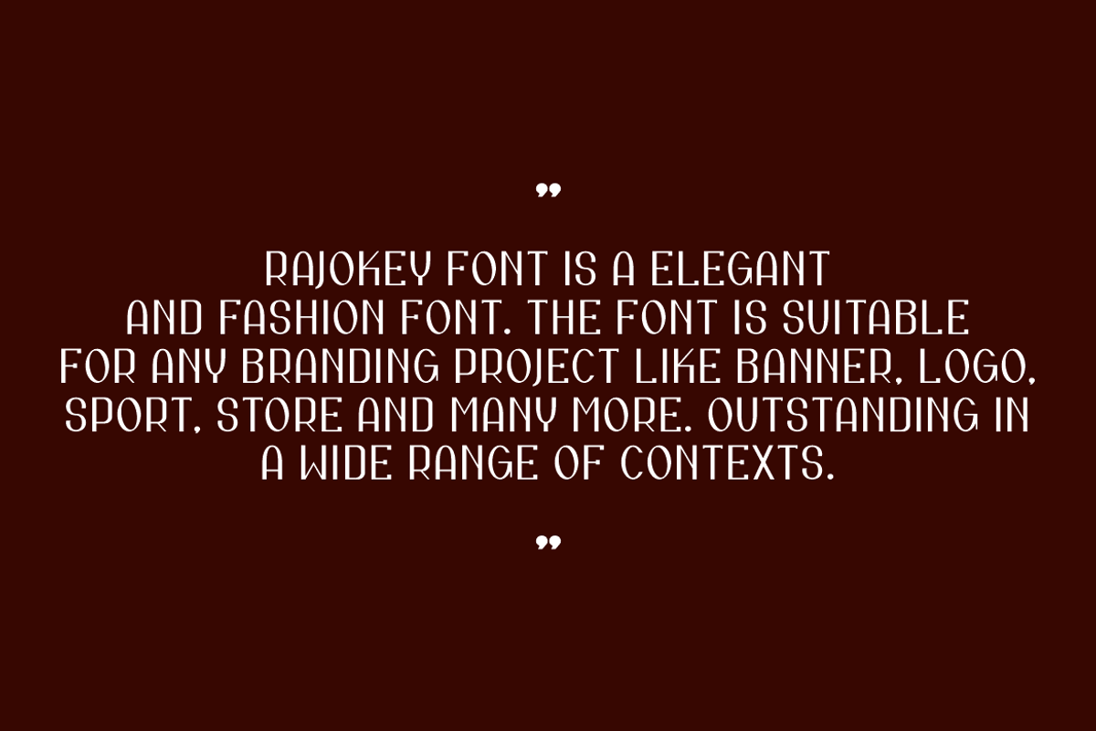 Rajokey - Nature Font, a Sans Serif Font by QR Design Studio (Photo 3 of 8)