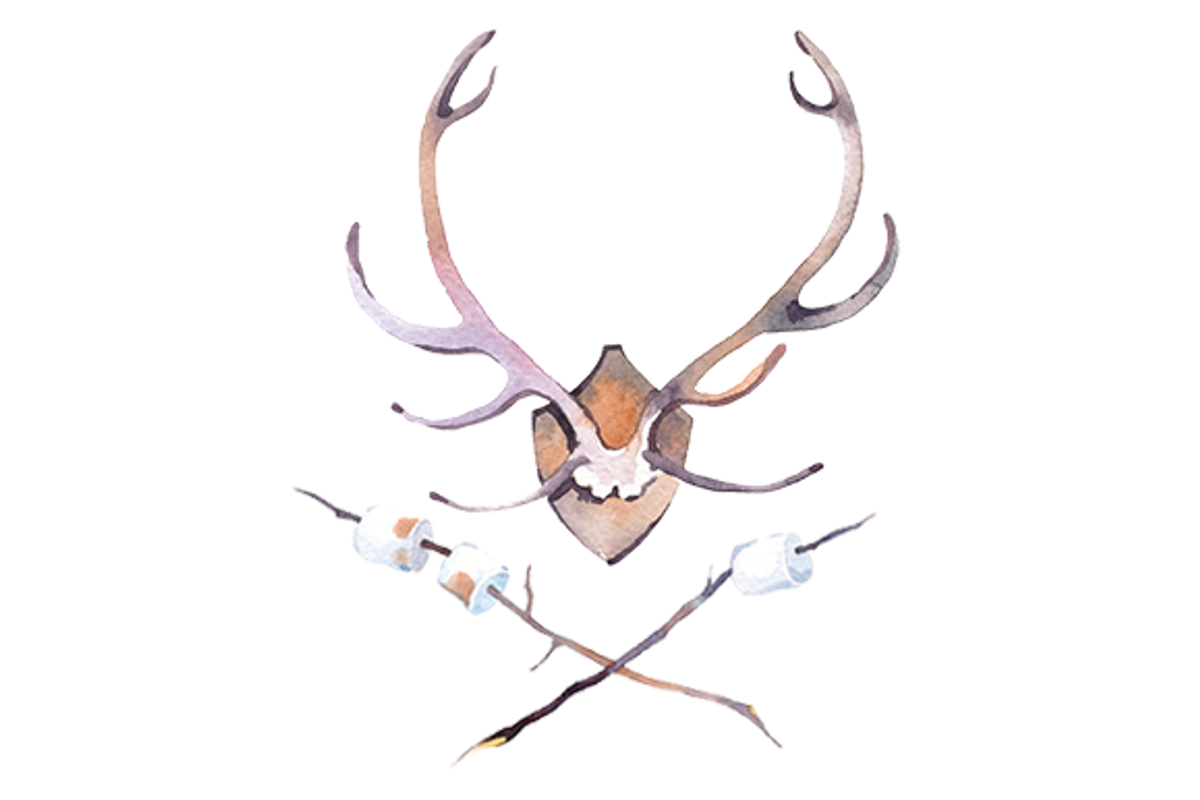 Winter Camping watercolor clipart, an Illustration by masha gross (Photo 4 of 4)