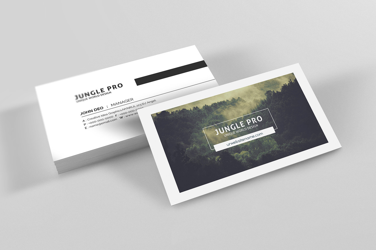 Jungle Business Card, a Business Card Template by Genereux Art (Photo 4 of 5)
