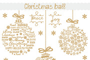 Vector christmas ball cliparts, an Illustration by burlapandlace (Thumbnail 2 of 3)