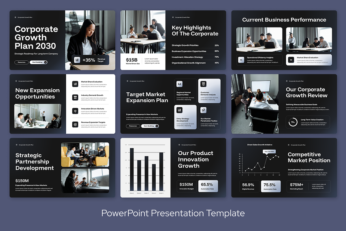 Corporate Growth Plan, a Presentation Template by Sixtemp (Photo 2 of 3)
