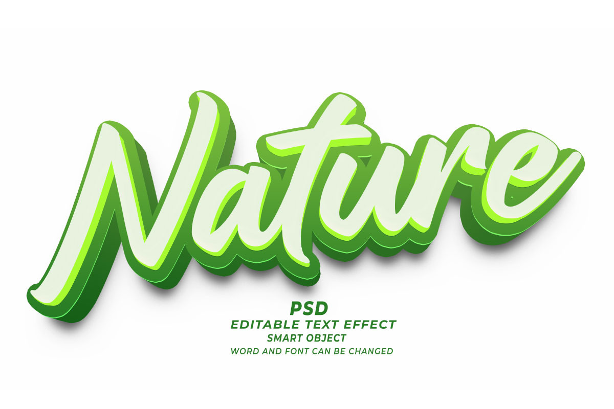 Nature PSD 3d Editable Text Effect, a Layer Style Add-On by TrueVector