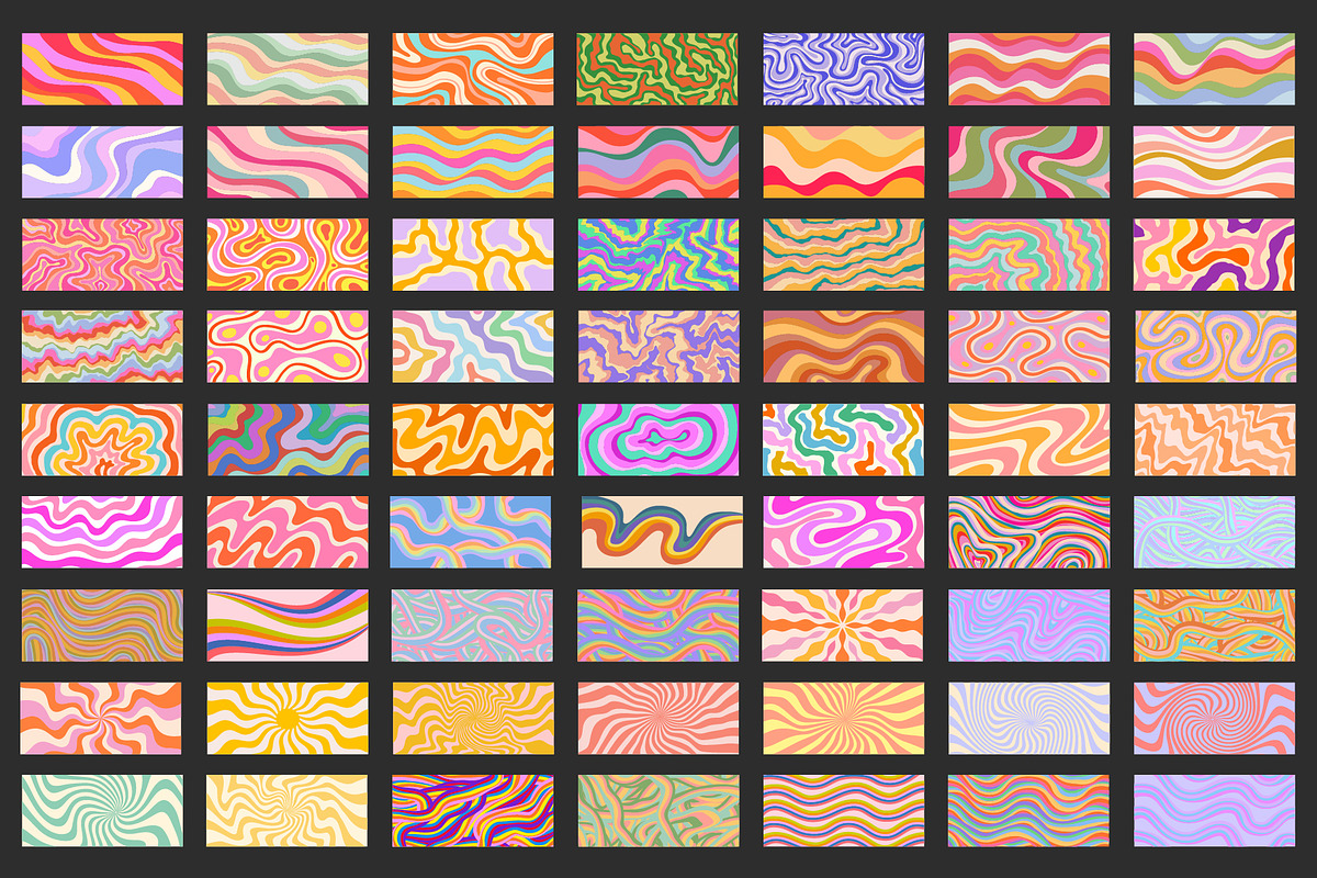 GROOVY PATTERN TEXTURES VECTOR SET, a Texture Graphic by craftlove (Photo 4 of 16)