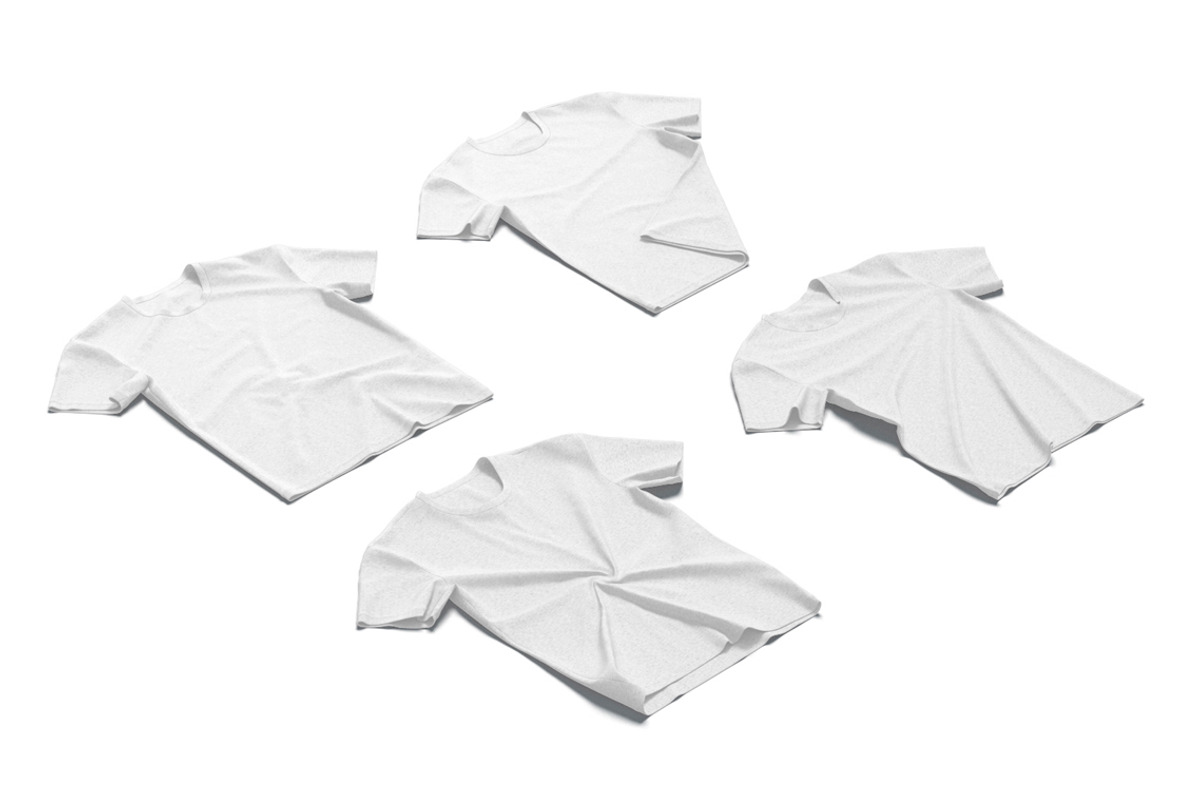 4 Flat Lay T-shirt 3D Model, an Object 3D Model by rebrandy (Photo 2 of 9)