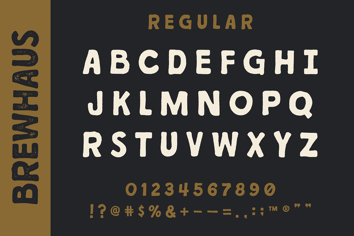 BREWHAUS: A Vintage Handcrafted Font preview 2