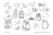Set of sketches for the bar menu, a Food Illustration by Evgeniia Lanskikh (Thumbnail 3 of 6)